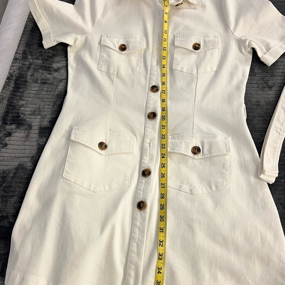 Off white denim dress.
